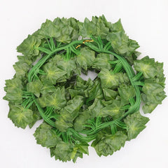 36pcs Leaf 1 Piece 2.3M Home Decor Artificial Ivy Leaf Garland Plants Vine Fake Foliage Flowers Creeper Green Ivy Wreath