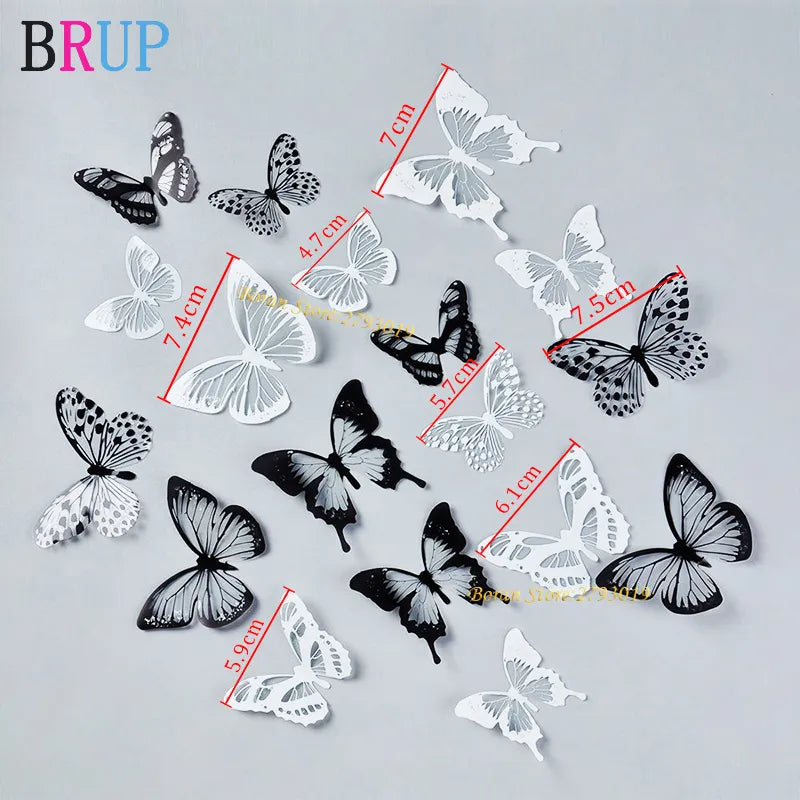 Crystal Butterflies 3d Wall Sticker