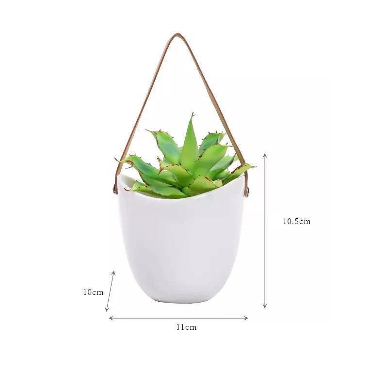 Ceramic Satchel Hanging Planters