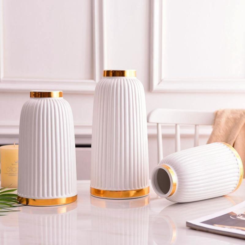 Golden Ring Flower Vases