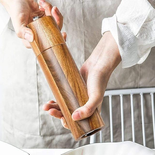 Acacia Wood Salt & Pepper Mills Salt Grinder | Sage & Sill